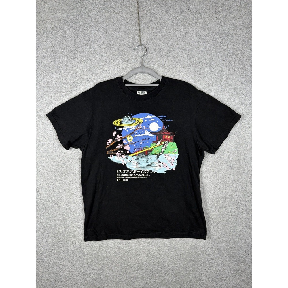 Billionaire Boys Club Men's M Sakura Knit Tee Black Embroidered